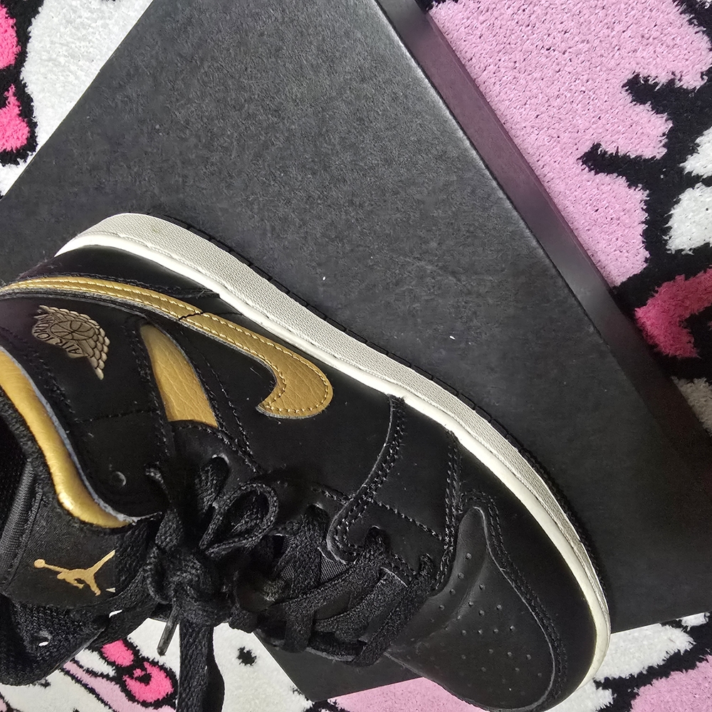 Jordan Kids Sneakers Black and Gold